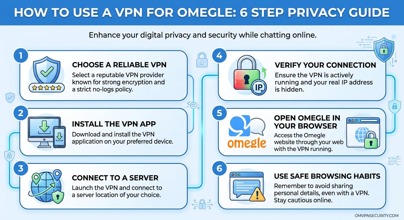 VPN privacy protection for Omegle video chat - step by step guide