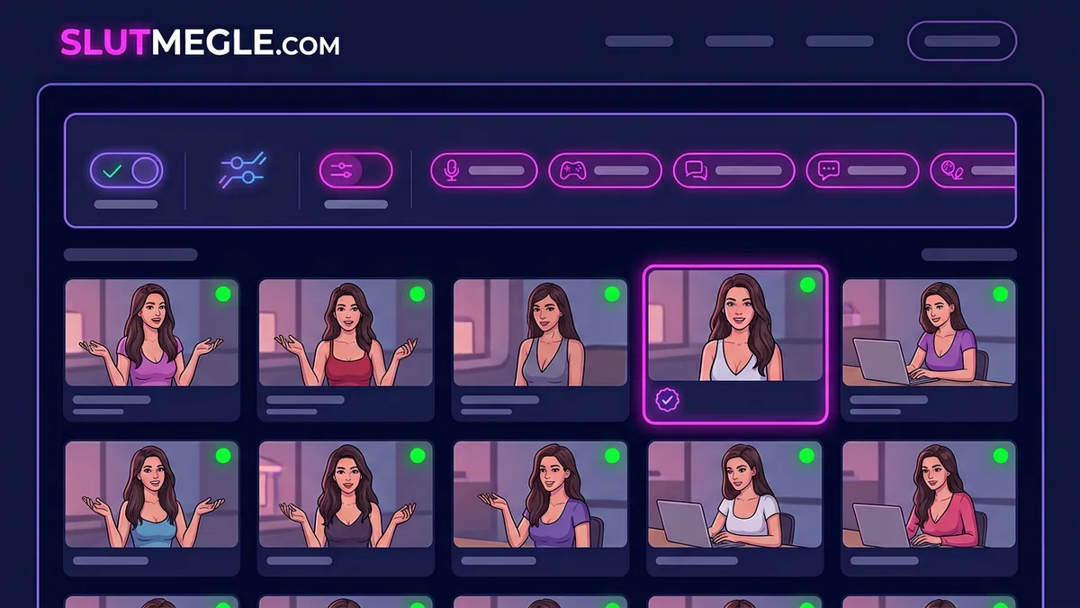 Smart filtering and verified girl profiles on a live cam2cam platform with slutmegle.com branding